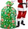Extra Large Christmas Gift Bags for Presents, Gifts - 1pc Heavy Duty Big Gift Sack with Tag & Tie - 56” x 36” - XL Big Jumbo Christmas Gift Bags Large Gift Bag & Santa Bag - Wrapping Huge Xmas Gifts